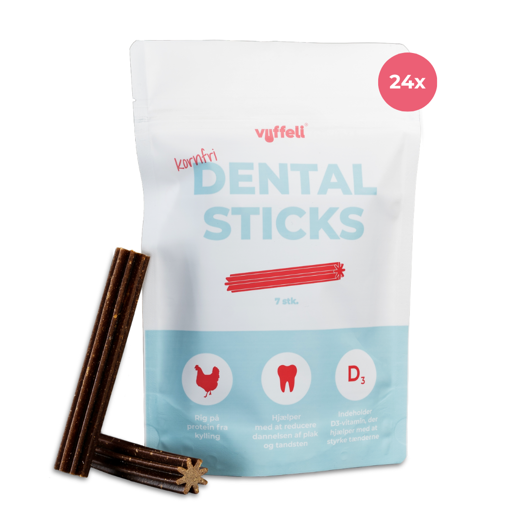 Dental sticks - Kornfri m. Kylling 1 kasse 24 stk
