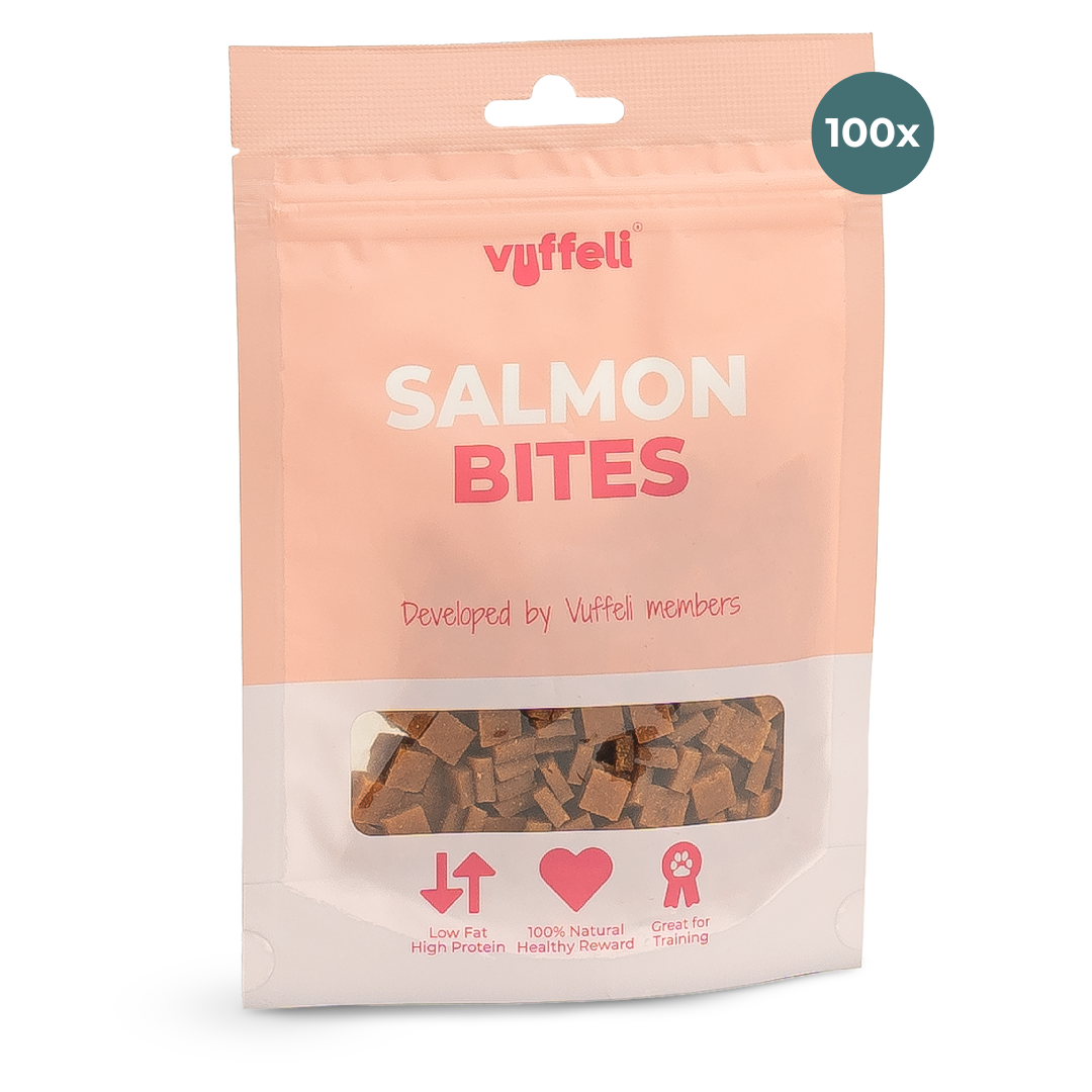Soft Treats: Salmon bites 1 kasse 100 stk